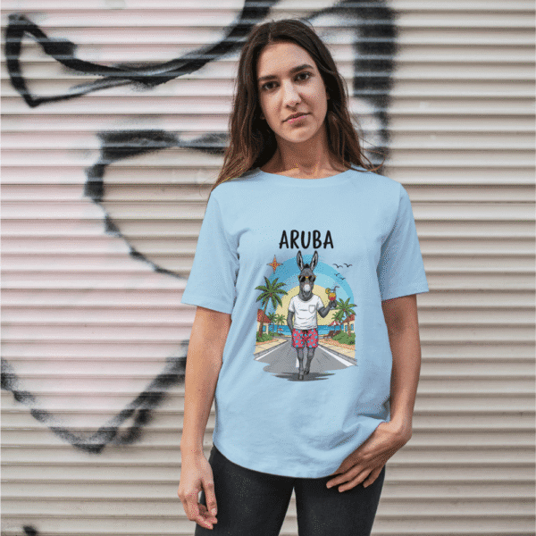 The Happy Donkey – Aruba Cartoon Tee