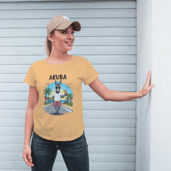 The Happy Donkey – Aruba Cartoon Tee
