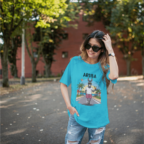 The Happy Donkey – Aruba Cartoon Tee